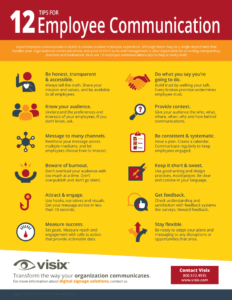 Download our free infographic for 12 employee communications tips