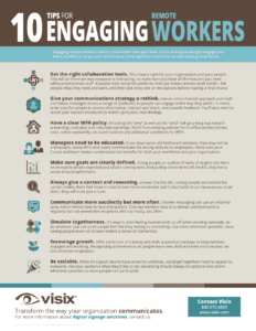 Download our free infographic: 10 tips for engaging remote workers