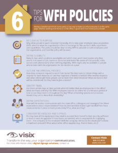 Download our free infographic to get 6 tips for work from home policies