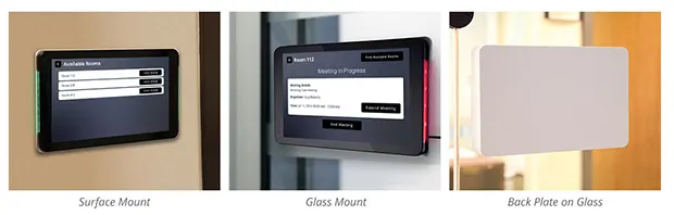 Connect digital room signs easily mount on walls or glass right out of the box