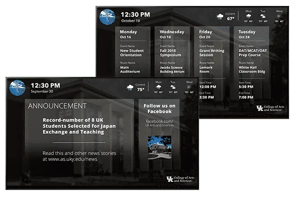 We can design custom content for your digital signage system so that your screens look great on day one