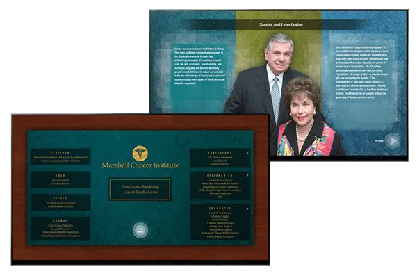 Interactive digital donor boards let you recognize donors with rich media to encourage philanthropy