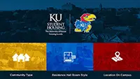 This interactive digital signage design for the University of Kansas lets students explore housing options