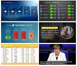 Subscription feeds for digital signs give you up-to-the-minute info to keep your audience informed and engaged