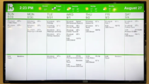 Custom screen layout with digital events listing for Blair Hotels' Holiday Inn Codi from Visix digital signage