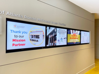 Ronald McDonald House Atlanta Chapter uses AxisTV Signage Suite digital signage software