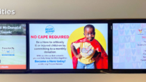 Ronald McDonald House Atlanta Chapter digital signage for families, volunteers and donors