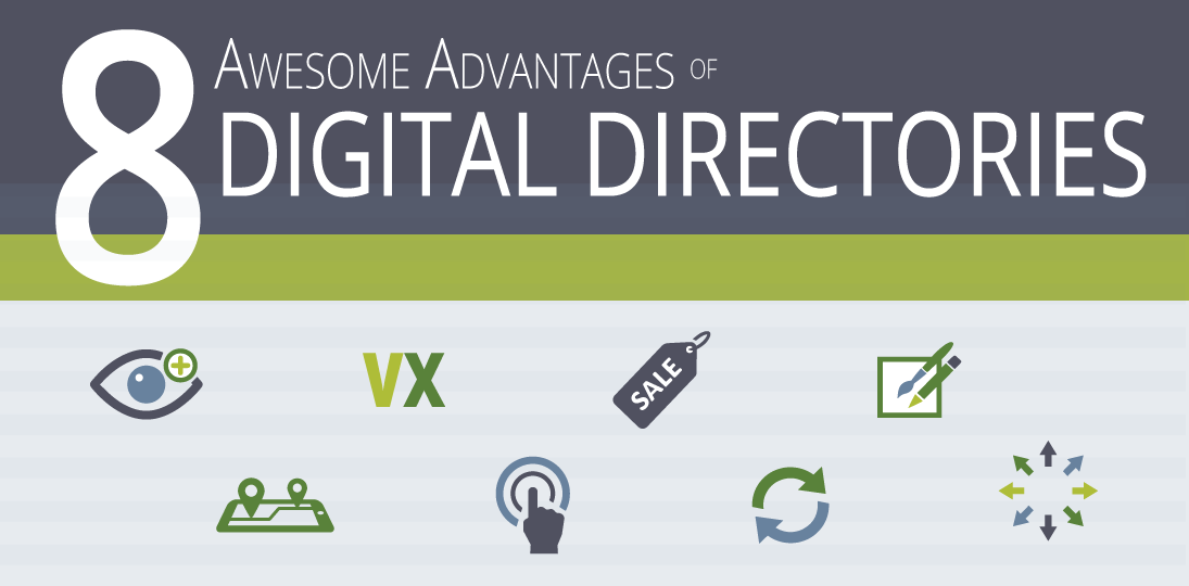 See eight awesome advantages of digital directories over old-fashioned plaques - download our free infographic.