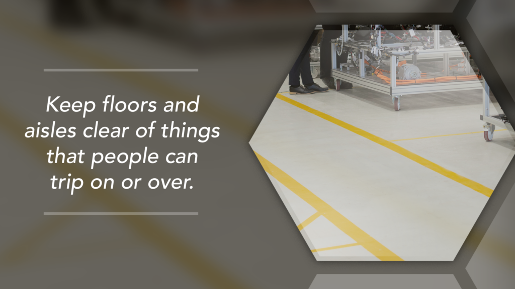 Free Graphic | Safety Tips | Keep Floors & Aisles Clear
