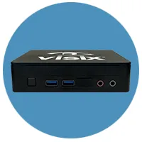 Our NUC player provides excellent 1080p content playback in a small chassis with an external power supply.